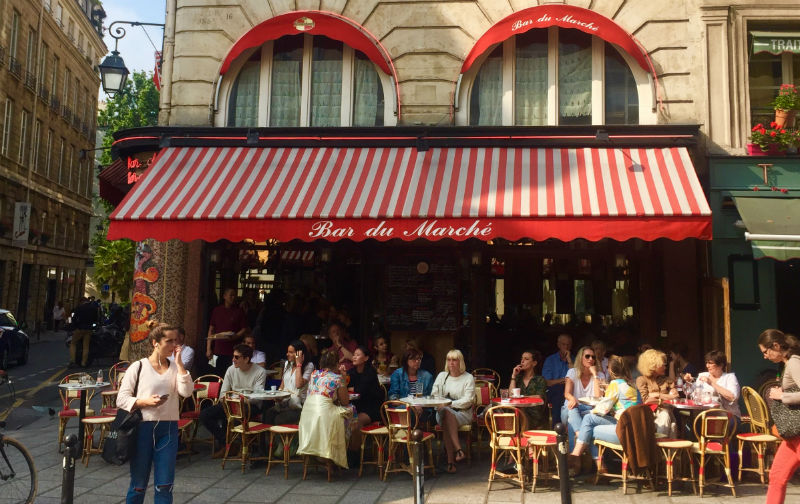 The market bar in Saint Germain in Paris Saint-Germain-des-Près