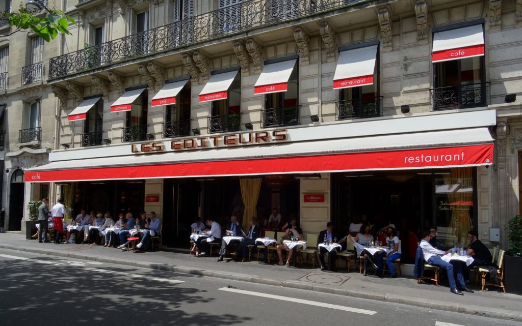 The terrace Les Editeurs carrfeour de l'odéon in Paris