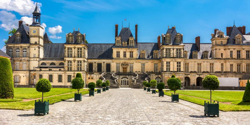 Fontainebleau, France - 16 August 2015 : Interior view of the