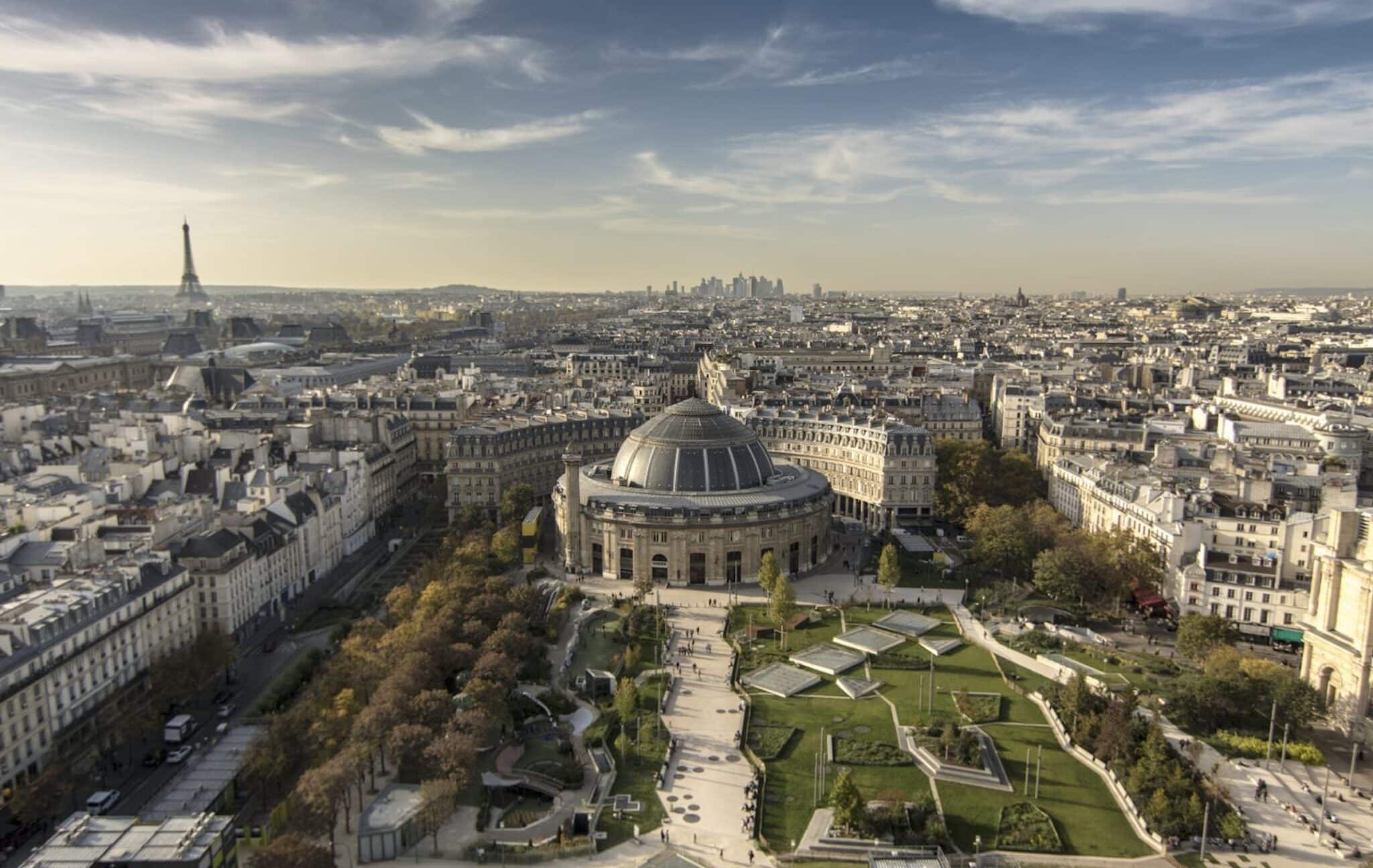 Vue aérienne du quartier des Halles
