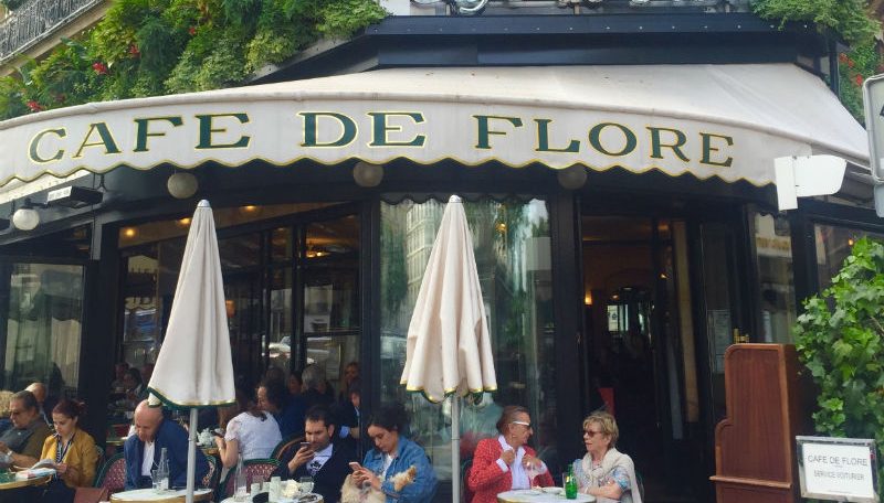 The Café de Flore in Saint Germain des Prés in Paris