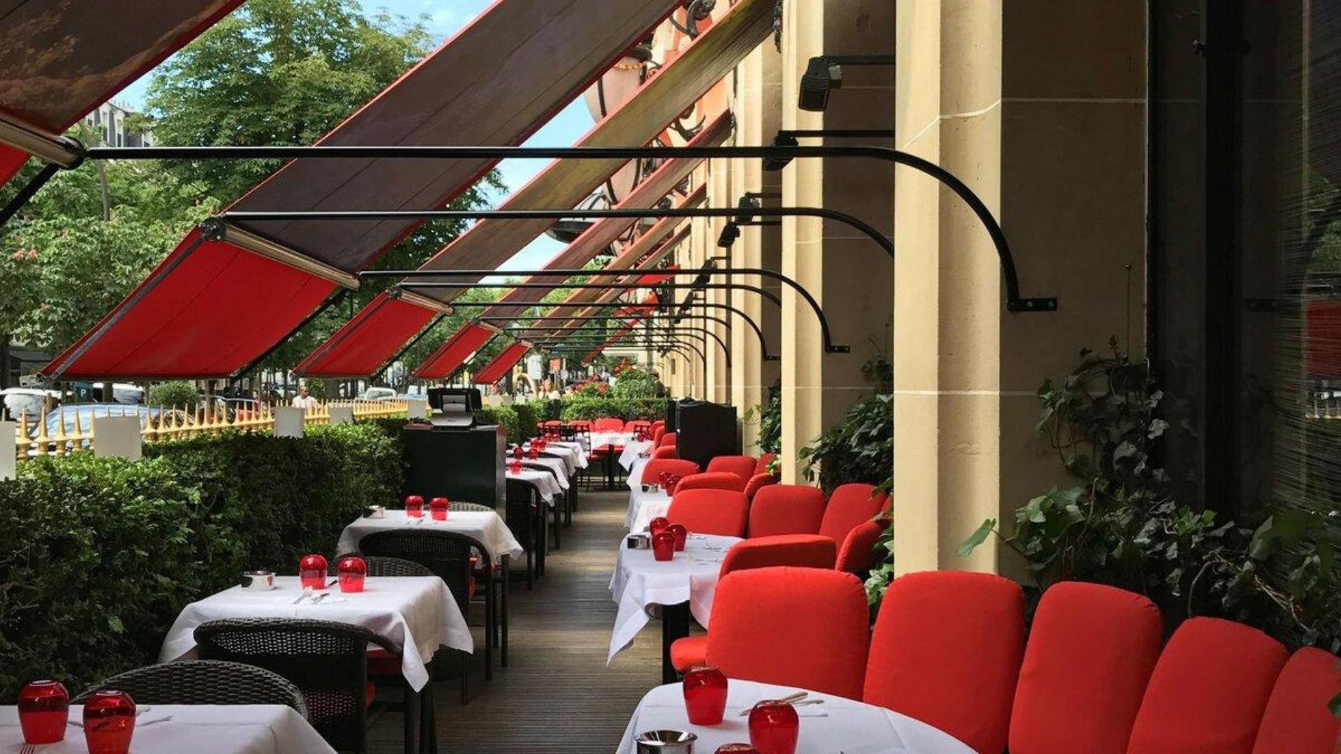 The Terrasse Montaigne at the Plaza Athénée is transformed for the summer