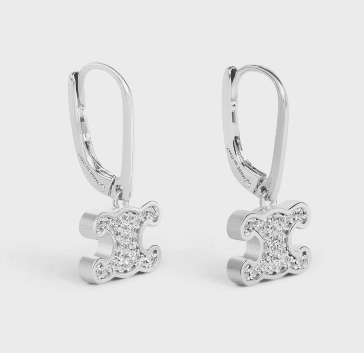 CELINE Triomphe: sparkling earrings for winter – Paris Select
