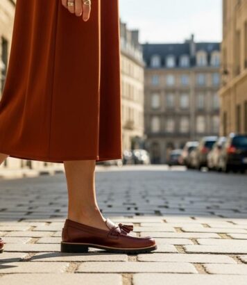 ParisSelect - Chaussure de mamie: la tendance automne 2025 adoptée par Katie Holmes pour allier confort et style