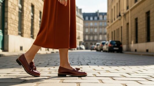 ParisSelect - Chaussure de mamie: la tendance automne 2025 adoptée par Katie Holmes pour allier confort et style