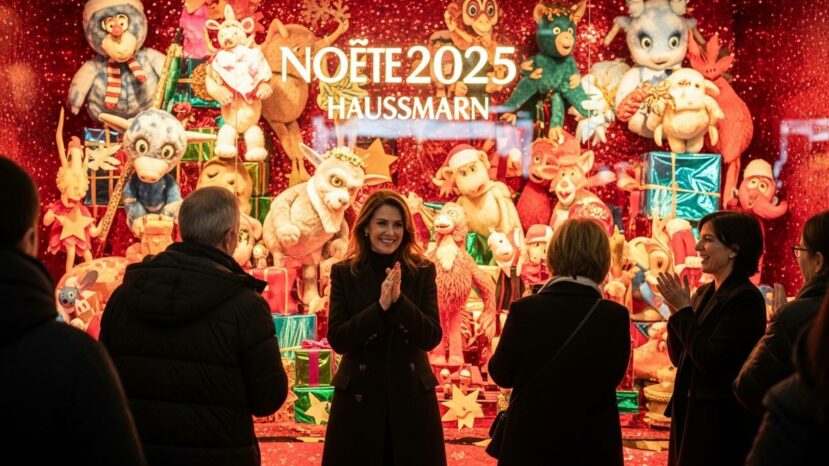 Lepointdujour.fr - Galeries Lafayette Haussmann inaugurent leurs vitrines de Noël et leur sapin géant en photos avec Clara Luciani