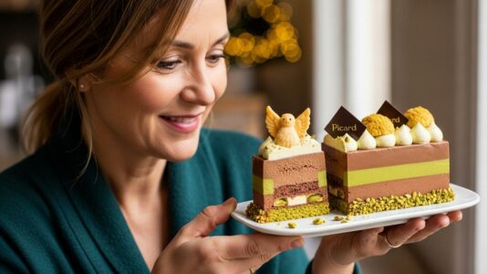 Lepointdujour.fr - Picard: comment la tablette de chocolat Dubaï inspire sa bûche de Noël