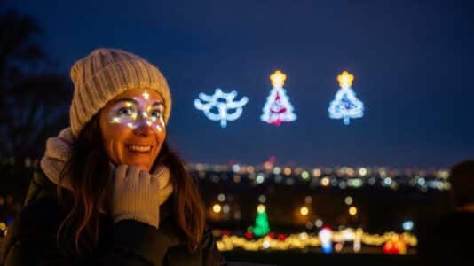 Lepointdujour.fr - Noël 2025 à Paris : un spectacle de drones gratuit illumine le Val-d'Oise