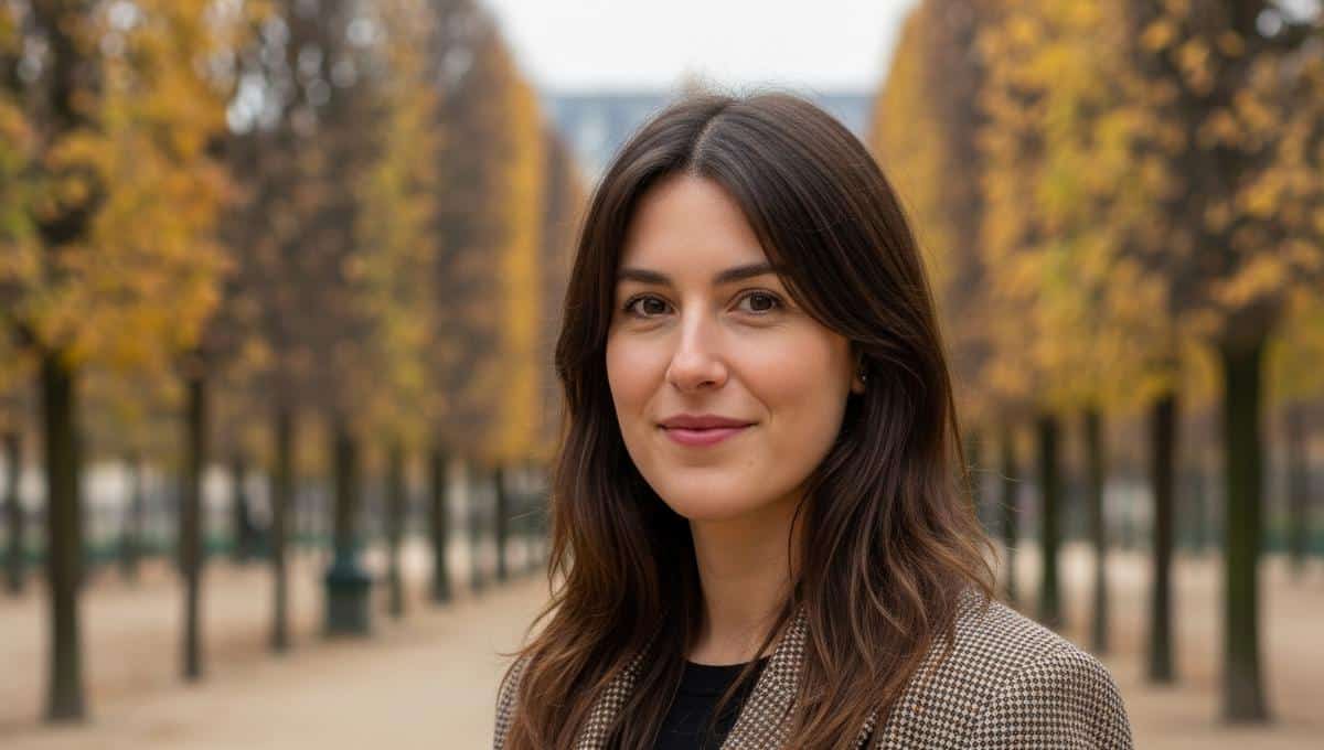 Kate Middleton with warm brown hair and honey-copper highlights, autumn 2025