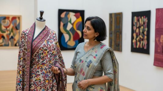 Lepointdujour.fr - Ce qui se trame – Histoires tissées Inde–France: l’art textile en dialogue à Paris