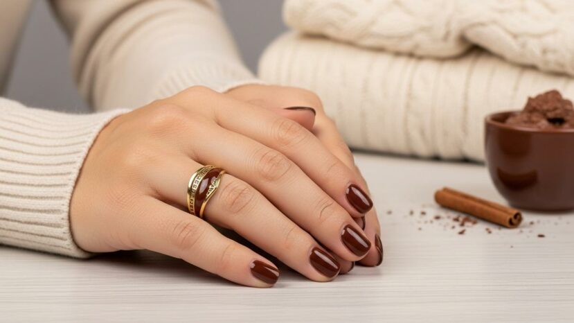 Lepointdujour.fr - Selena Gomez impose la manucure de l’hiver 2024-2025: une couleur plus gourmande que les cinnamon rolls