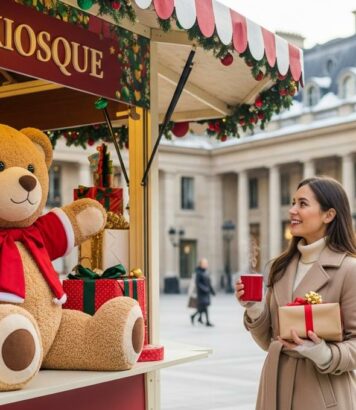 ParisSelectBook - Le Ritz Paris ouvre un pop-up gourmand de Noël Place Vendôme avec l’ourson géant Teddy Bear