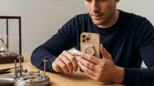 ParisSelectBook - iPhone 17 Pro Max Caviar en or massif intègre une vraie Rolex dans sa coque