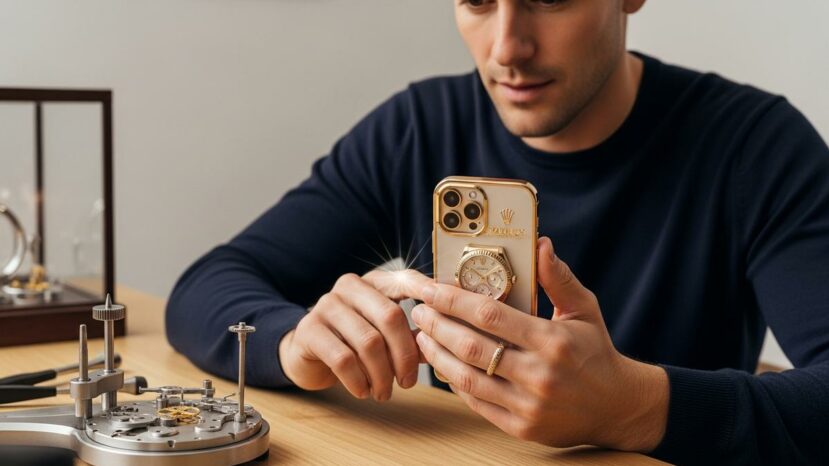 ParisSelectBook - iPhone 17 Pro Max Caviar en or massif intègre une vraie Rolex dans sa coque