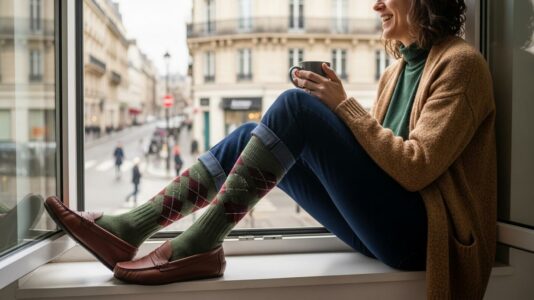 ParisSelectBook - Chaussettes argyle et cachemire: les modèles colorés qui boostent vos looks cet hiver