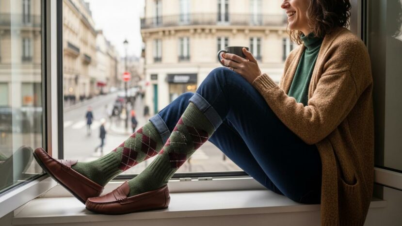 ParisSelectBook - Chaussettes argyle et cachemire: les modèles colorés qui boostent vos looks cet hiver