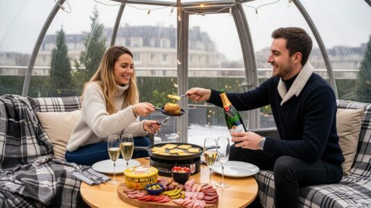 ParisSelectBook - Hôtel Le Parchamp Boulogne (92) propose les Bulles Éphémères d’hiver: raclette, Mont d’Or et champagne
