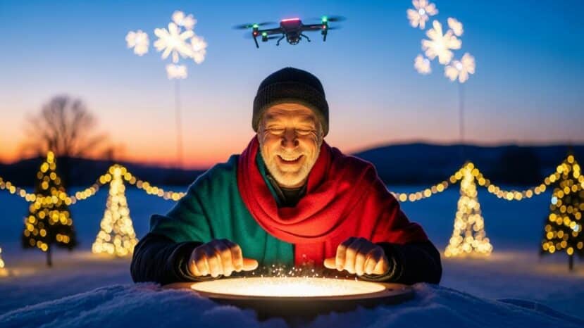 ParisSelectBook - Marché de Noël d’Élancourt 2025: show de drones pyrotechnique, patinoire et manèges gratuits dans les Yvelines