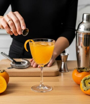 ParisSelectBook - Persimmon Sour au kaki : le cocktail de fêtes qui cartonne sur les réseaux et se prépare en 5 minutes