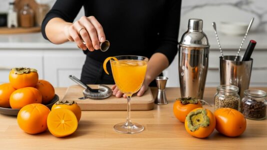 ParisSelectBook - Persimmon Sour au kaki : le cocktail de fêtes qui cartonne sur les réseaux et se prépare en 5 minutes