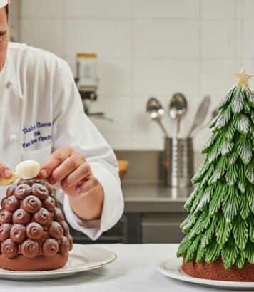 ParisSelectBook - Cheval Blanc Paris 2025 : Maxime Frédéric signe une bûche de Noël sapin spectaculaire