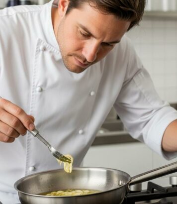 ParisSelectBook - Chef Florian Barbarot révèle son astuce du chef pour ne plus brûler l’ail à la poêle