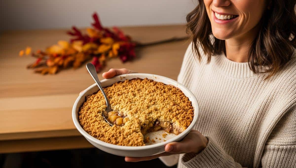 Gluten-free apple-chestnut cream crumble: the gourmet recipe in 5 ingredients