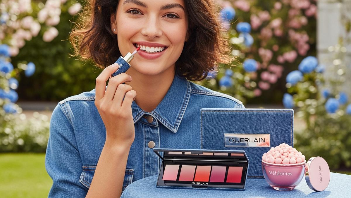 Guerlain transforms recycled denim into luxury objects with its Blooming Denim collection