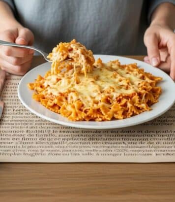 ParisSelectBook - Gratin de farfalle à la sauce tomate et fromage : le dîner express qui plaît à toute la famille