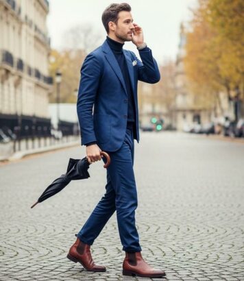 ParisSelectBook - Costume bleu marine : les couleurs de chaussures idéales pour une allure chic et impeccable
