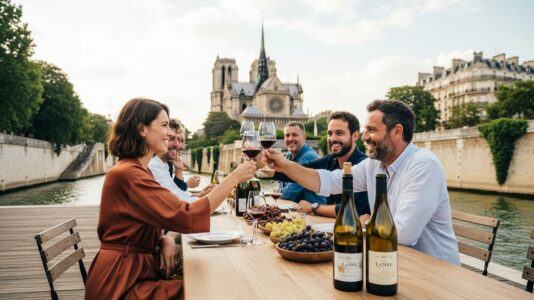 ParisSelectBook - Le Banquai des Vins Rouges de Loire : deux déjeuners vignerons face à Notre-Dame les 13 et 14 juin