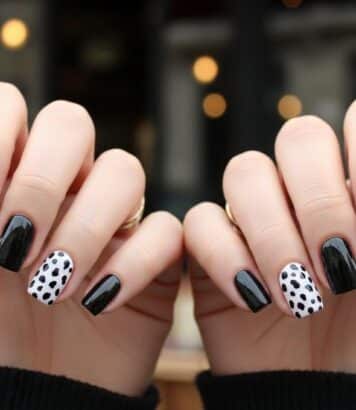 ParisSelect - Dalmatian nails : le motif graphique à taches qui remplace le léopard ce printemps