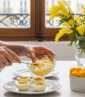 ParisSelect - Œufs mimosa traditionnels : la recette authentique de grand-mère avec 3 ingrédients seulement