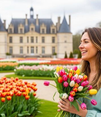 ParisSelect - Le Château de Dampierre se pare de 80 000 tulipes pour Les Printanières, à 1h de Paris