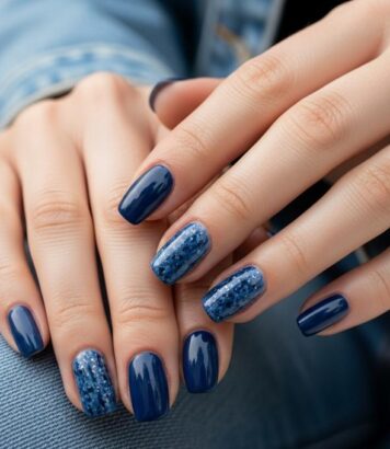 ParisSelect - Denim nails : la manucure bleu indigo qui s'accorde avec toutes les tenues du printemps 2026