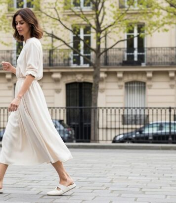 ParisSelect - Basket scrunch : la sneaker chic en cuir souple qui remplace la sandale sous nos robes ce printemps