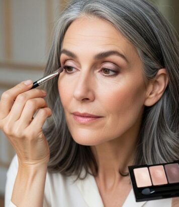 ParisSelect - Cheveux gris : les teintes de fards à paupières à privilégier pour illuminer le regard selon une maquilleuse