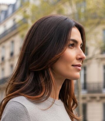 ParisSelect - Americano brunette : la coloration aux reflets cuivrés qui illumine les brunes ce printemps 2026