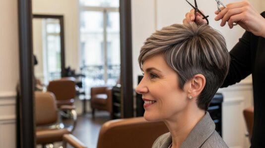 ParisSelect - Coupe pixie : la coupe courte que les coiffeurs recommandent pour sublimer le visage après 50 ans