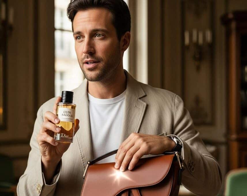 ParisSelect - Cuir Saddle, le nouveau parfum Dior inspiré du Saddle bag signé Francis Kurkdjian