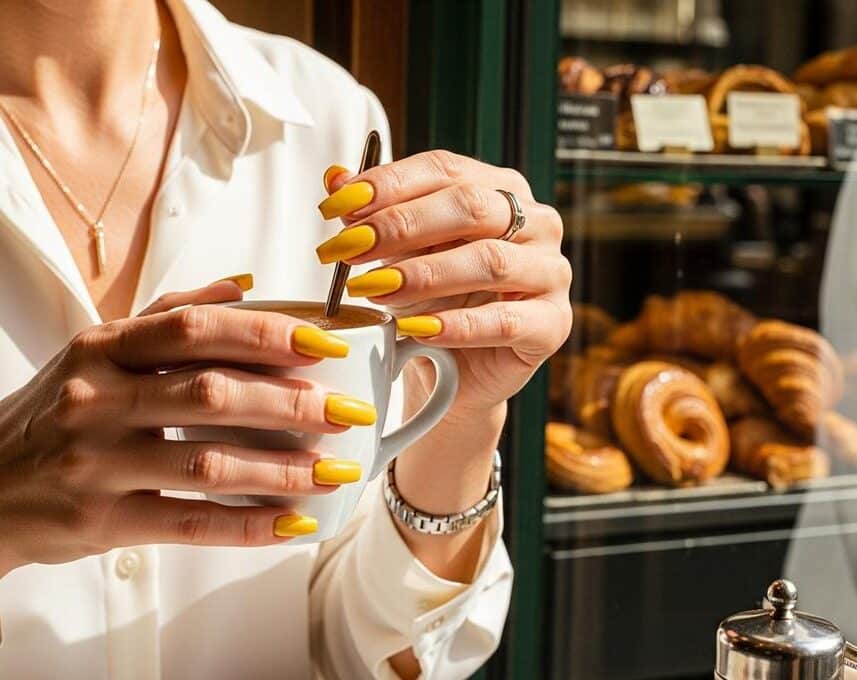 ParisSelect - Butter nails : la manucure jaune pâle adoptée par Selena Gomez devient la tendance du printemps