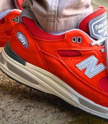 New Balance 991v2 Grenadine : la sneaker Made in UK à 250 € qui impose l'orange en 2026