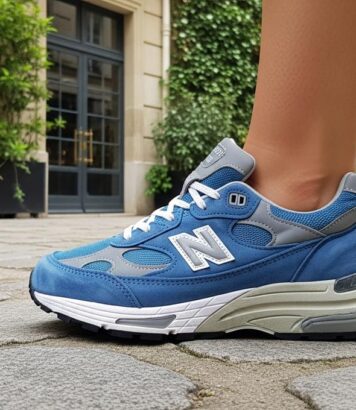 ParisSelect - New Balance 992 Sea Stone : la sneaker en daim bleu à découvrir cet été