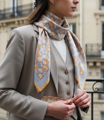 ParisSelect - Cette astuce transforme votre foulard en ceinture tendance pour sublimer un blazer ce printemps 2026