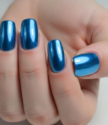 ParisSelect - Cette French chrome à pointe argent miroir fait fureur cet été sur les ongles courts