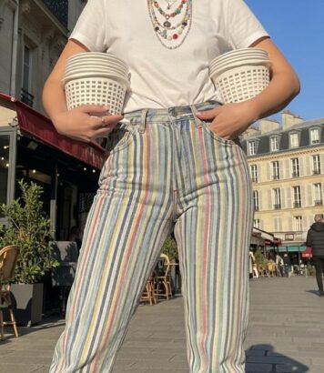 ParisSelect - Ce jean Zara à rayures multicolores à 39,95 € fait fureur sur TikTok avec 1,5 million de vues