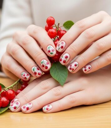 ParisSelect - Ongles cerise : la manucure fruitée et chic qui détrône les pastels ce printemps