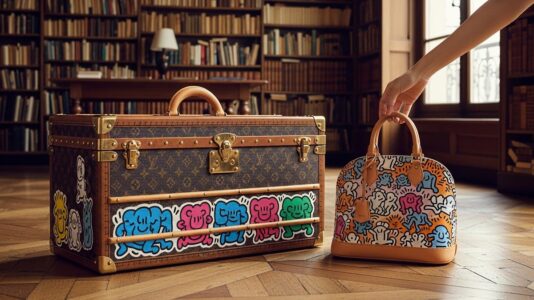 ParisSelect - Cette valise Louis Vuitton de 1930 taguée par Keith Haring a inspiré toute la collection croisière 2027