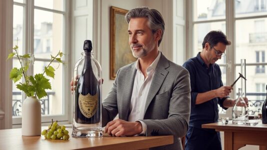 ParisSelect - Ce jéroboam Dom Pérignon 2012 repose dans un écrin Baccarat limité à dix pièces dans le monde