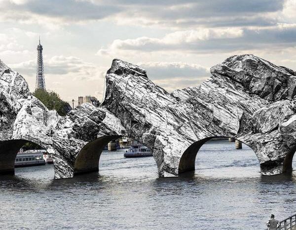 JR transforms the Pont Neuf into a giant cave with a soundtrack by
